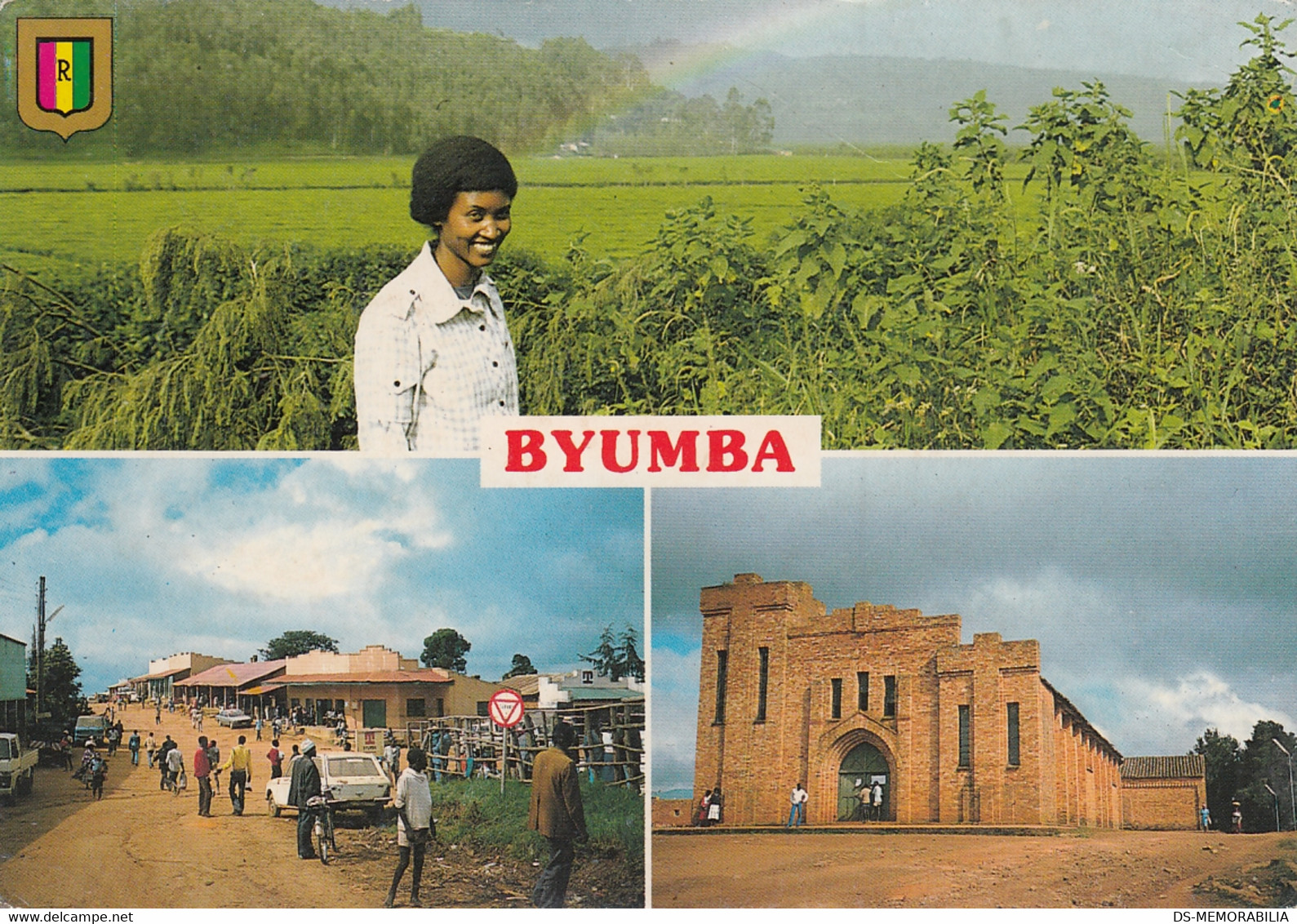 Rwanda - Byumba , Tea Plantation , Market , Cathedral , Rainbow 1995 Meter Stamp - Rwanda