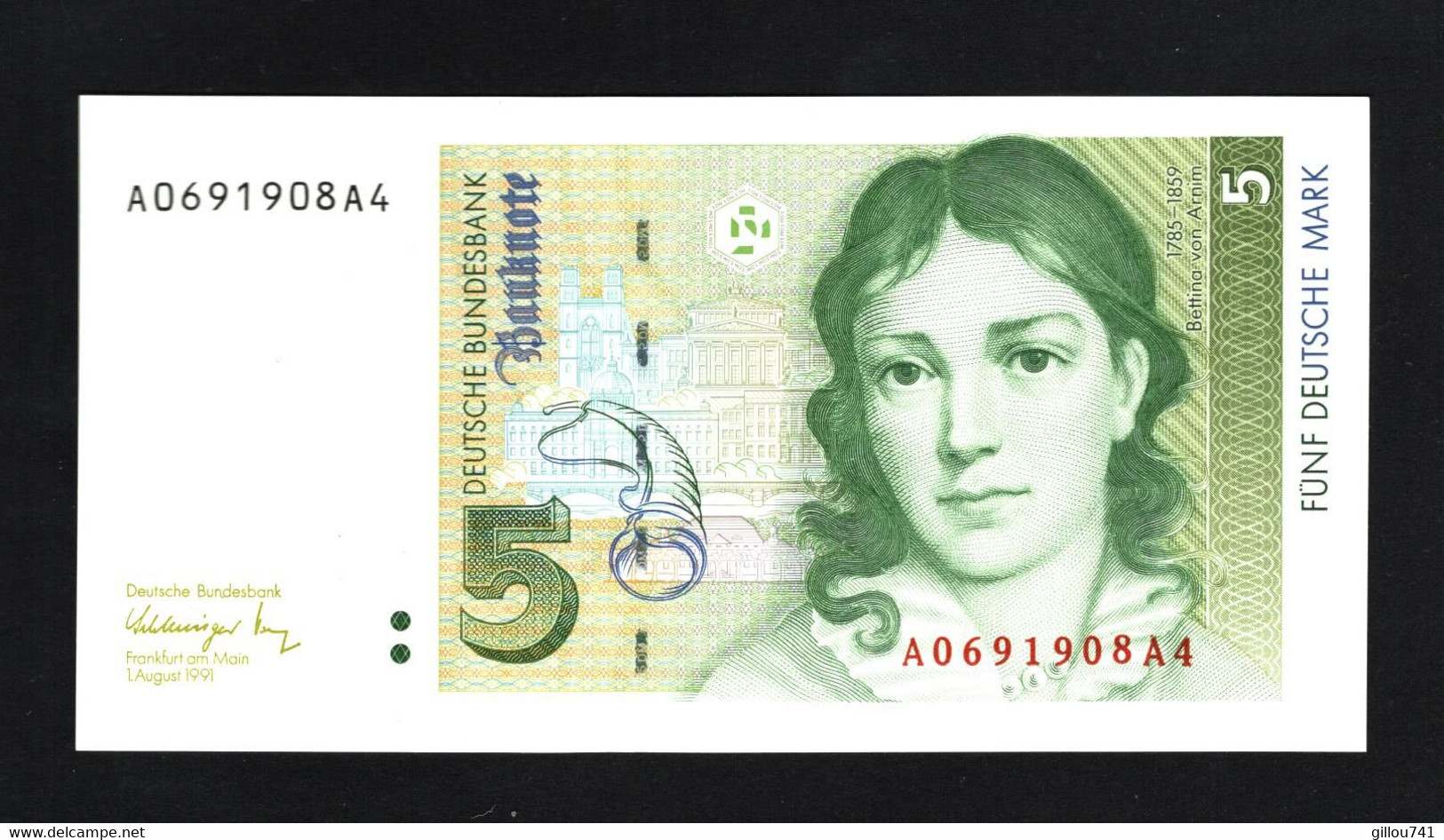 Allemagne République Fédérale, 5 Deutsche Mark, 1989-1999 Issue - 5 Deutsche Mark