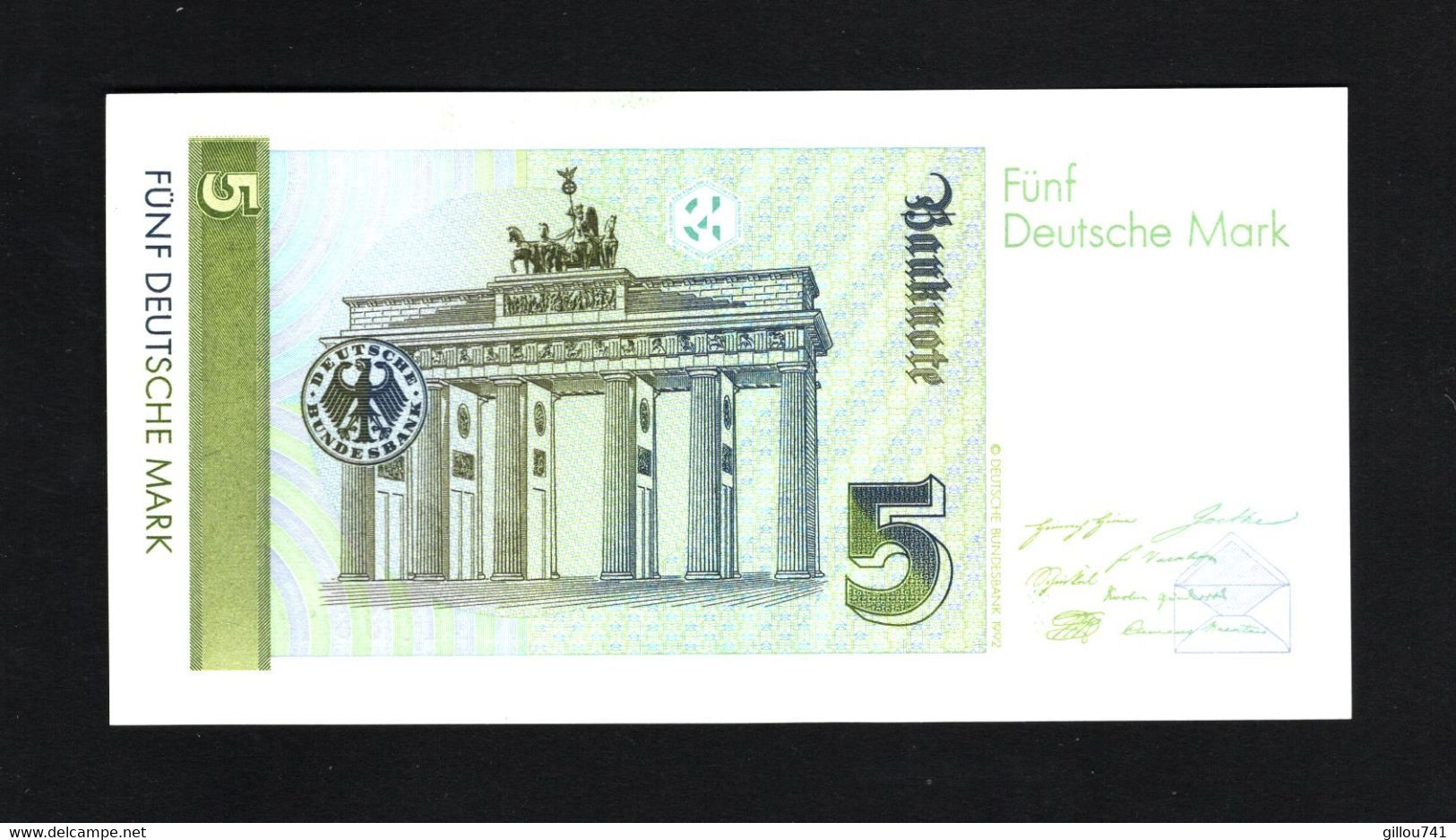 Allemagne République Fédérale, 5 Deutsche Mark, 1989-1999 Issue - 5 Deutsche Mark