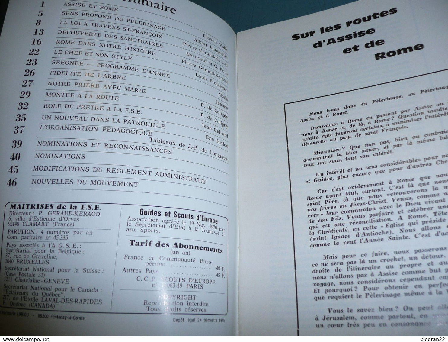 CHEFS ET CHEFTAINES SCOUTISME GUIDE REVUE MAITRISE SCOUTS D'EUROPE N° 30 JUIN JUILLET 1975 - Other & Unclassified