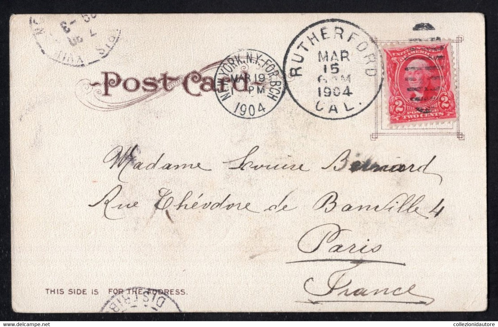 SANTA BARBARA - GARDENS OF SANTA BARBARA MISSION - CALIFORNIA - CARTOLINA FP SPEDITA NEL 1904 - Santa Barbara
