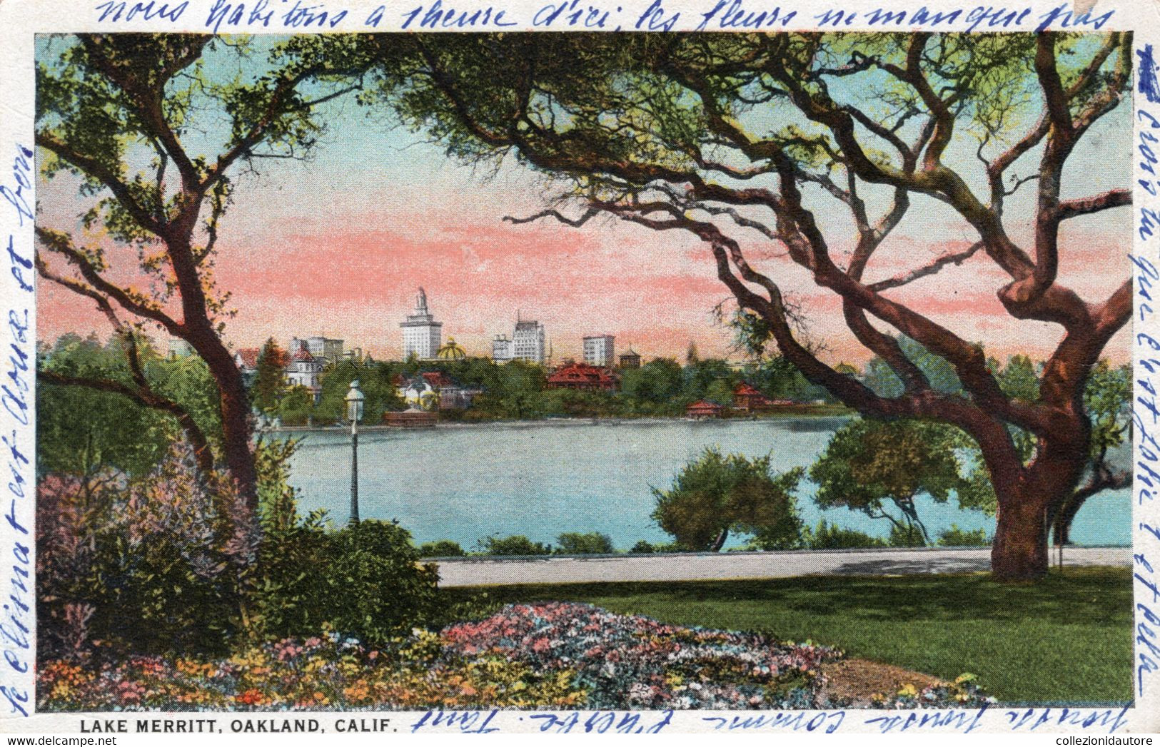 OAKLAND - LAKE MERRITT - OAKLAND - CALIFORNIA - CARTOLINA FP SCRITTA NEL 1923 - Oakland