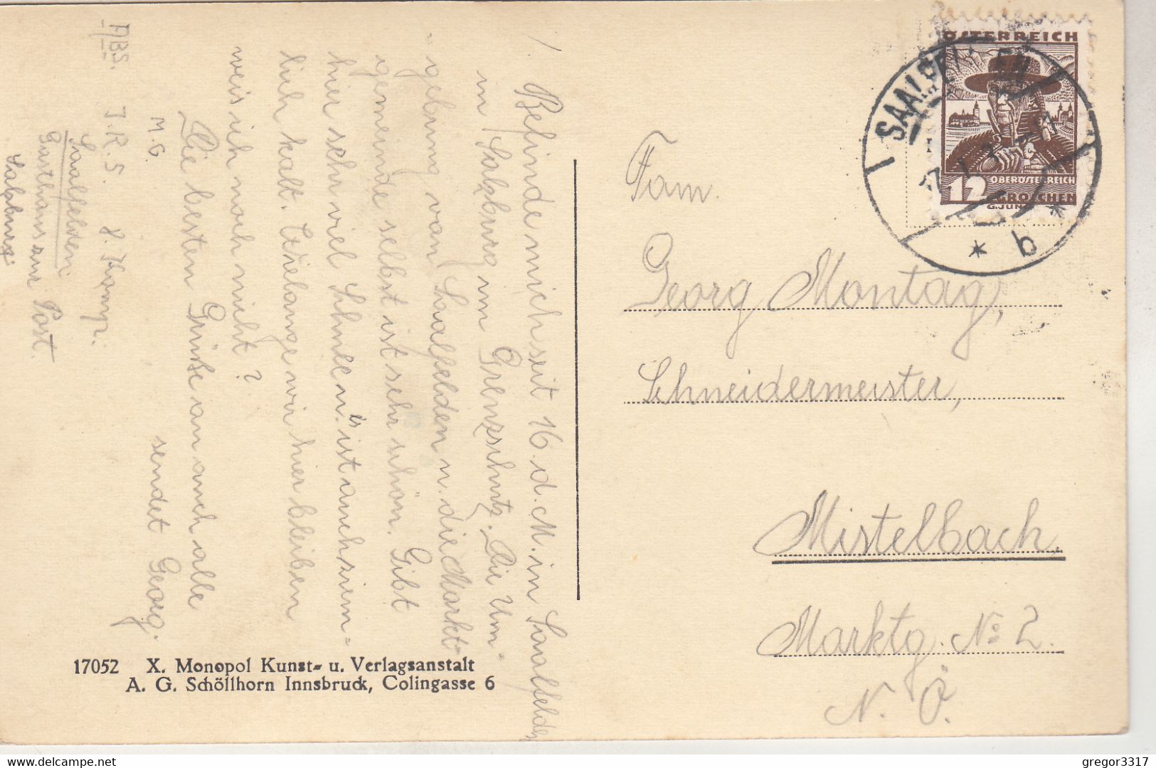 C3507) SAALFELDEN Mit Dem Breithorn - Kirche Im Mittelpunkt ALT 1935 - Saalfelden