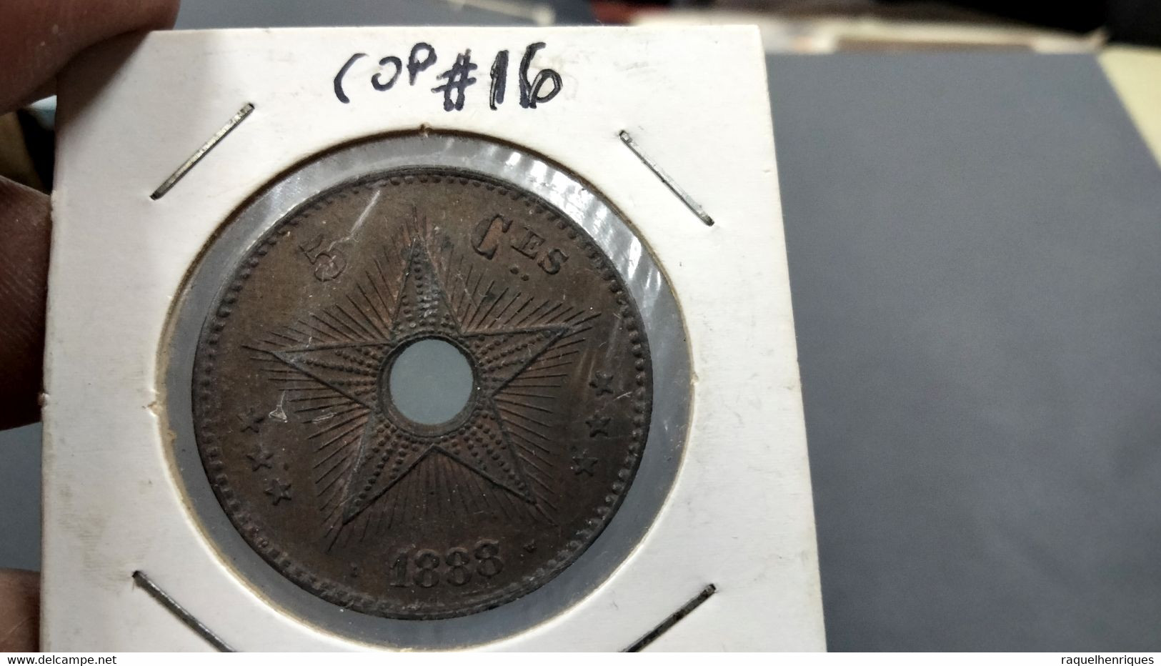 BELGIAN CONGO - CONGO FREE STATE 5 CENTIMES 1888/7 KM# 3 - RULER Leopold II (G#48-16) - 1885-1909: Leopold II