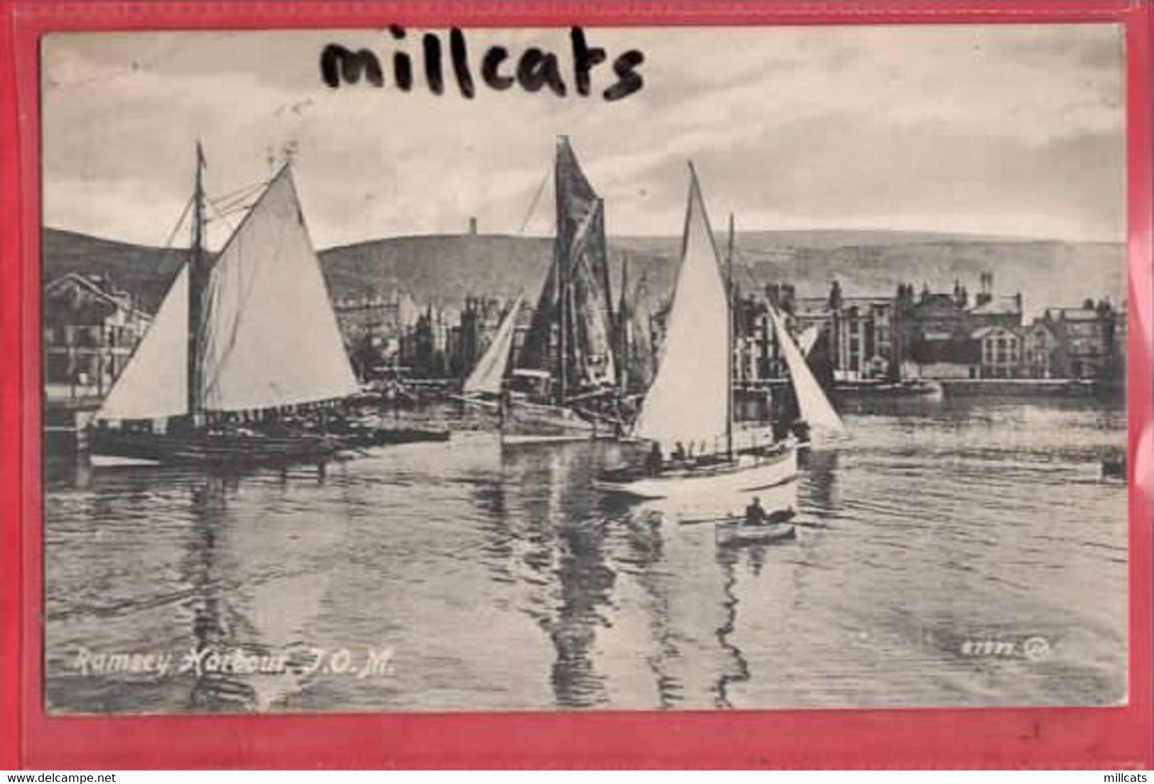 ISLE OF MAN   RAMSEY     HARBOUR SAILING  BOATS   Pu 1914 - Isle Of Man