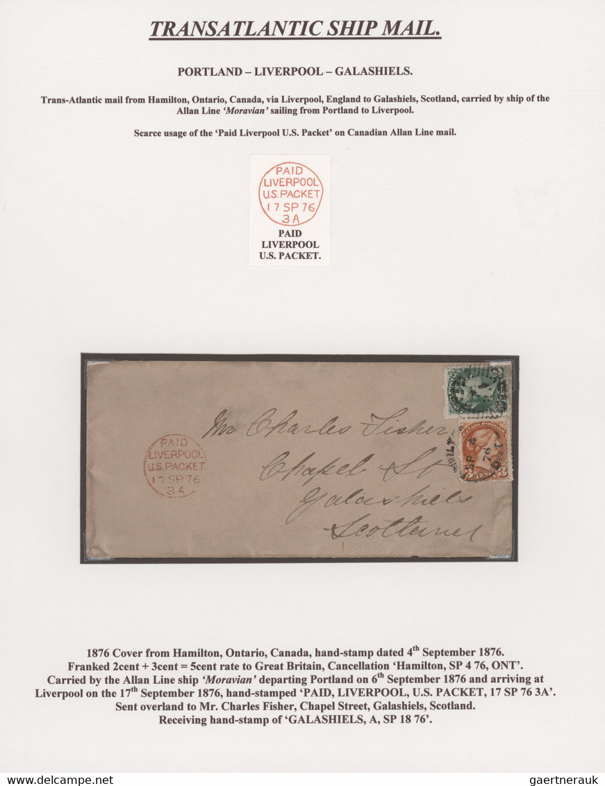 Canada: 1870, 2 C., 3 C. Tied "Hamilton SP 4 76" To Envelope To Galashiels, Scot - Lettres & Documents