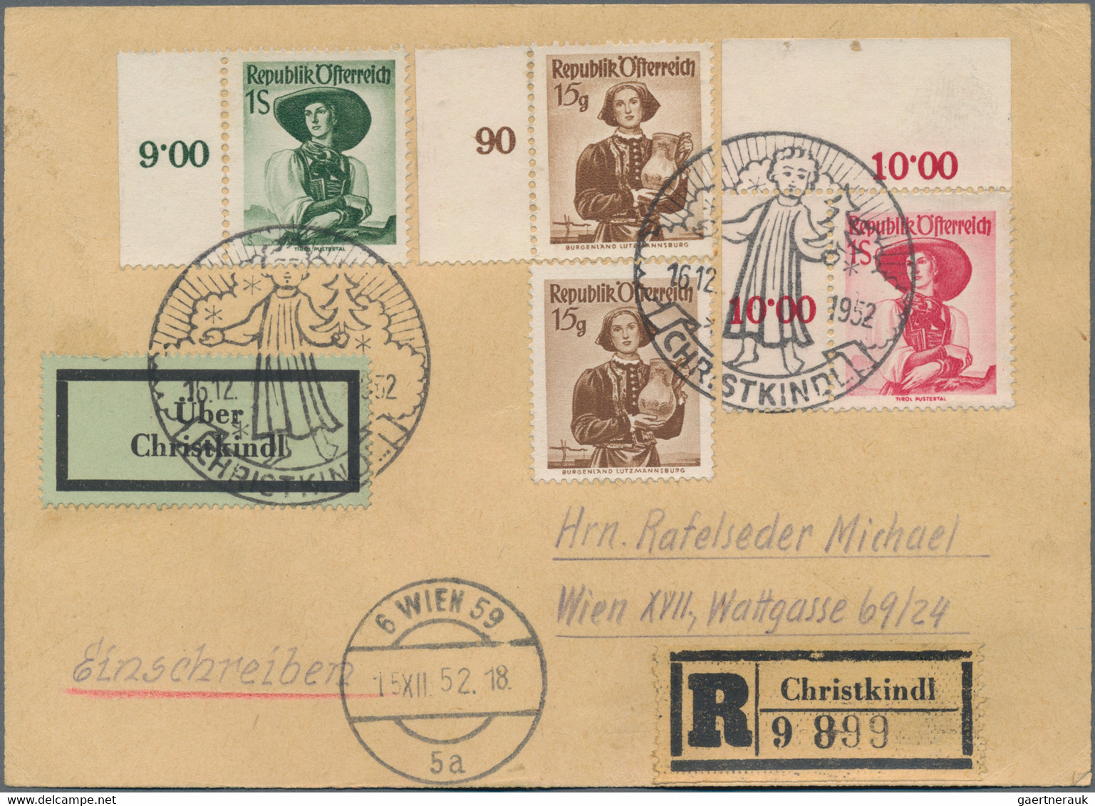 Österreich - Sonderstempel: 1952, CHRISTKINDL, 16.12.1952, Zwei Glasklare Sonder - Machines à Affranchir (EMA)