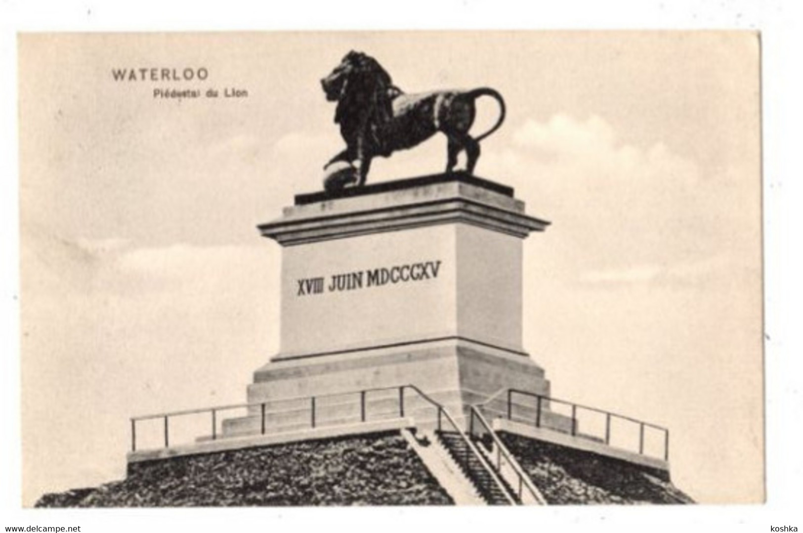 WATERLOO - Piédestal Du Lion - Envoyée En 1914 - édition TRENKLER - 08 - 36707 - Waterloo