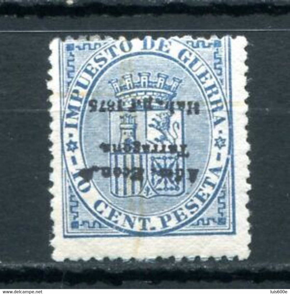 1875.ESPAÑA.EDIFIL  172Bhi.NUEVO CON FIJASELLOS(MH).HABILITACION INVERTIDA - Unused Stamps