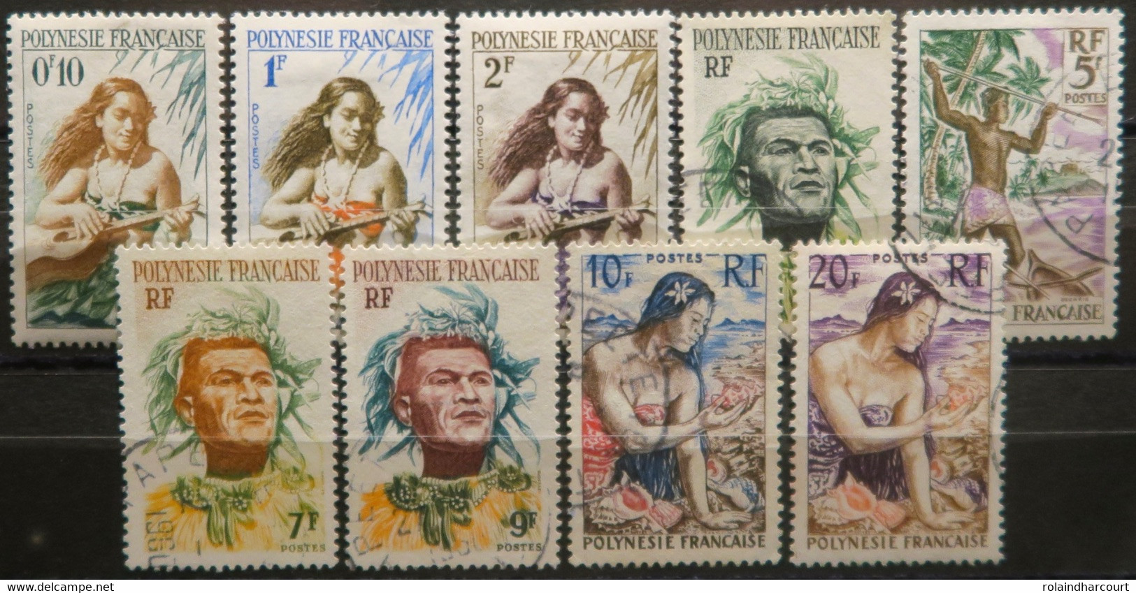 LP3844/1870 - 1958/1960 - POLYNESIE FRANÇAISE  - N°1-3-4-5-6-7-8-9-11 NEUFS*/☉ - Oblitérés