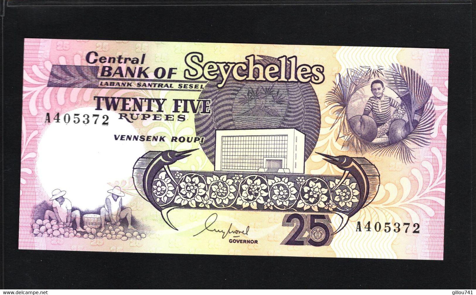 Seychelles, 25 Rupees/Roupi, 1989 ND "Bank Building" Issue - Seychellen