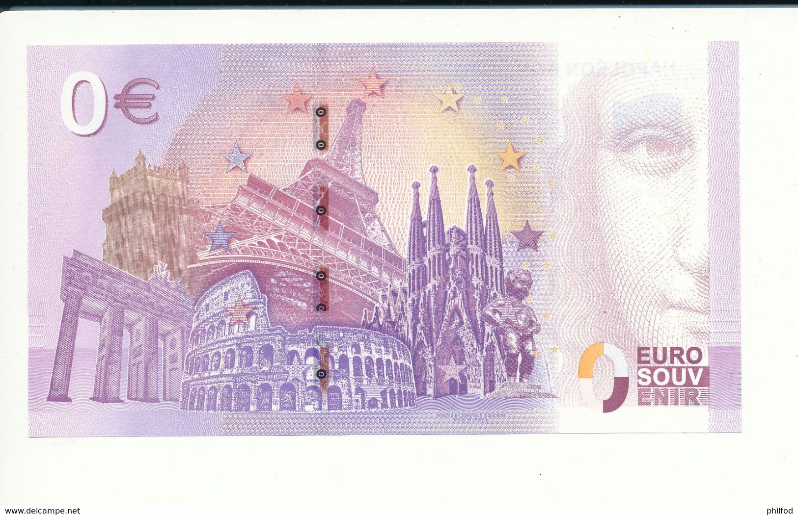 Billet Touristique  0 Euro  - NAPOLÉON BONAPARTE  - UEAV - 2020-4 - N° 50549 - Autres & Non Classés