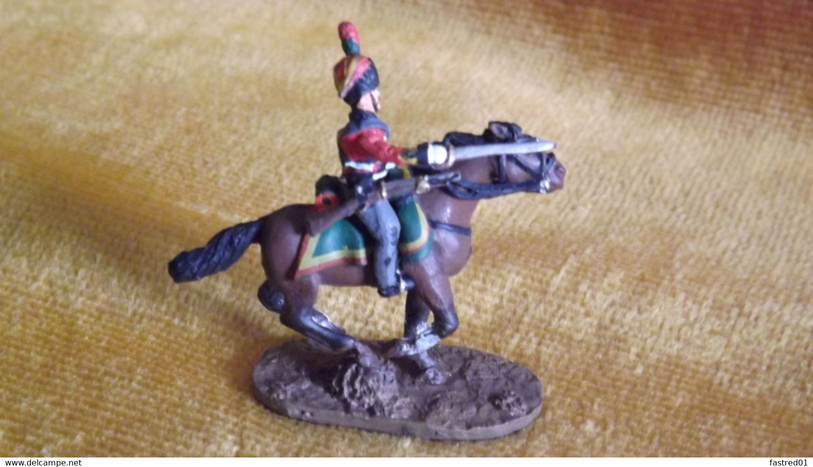 Figurines Delprado Un Cavalier En Plomb De La Bataille D'Austerlitz.  CHA  16. - Soldatini Di Piombo
