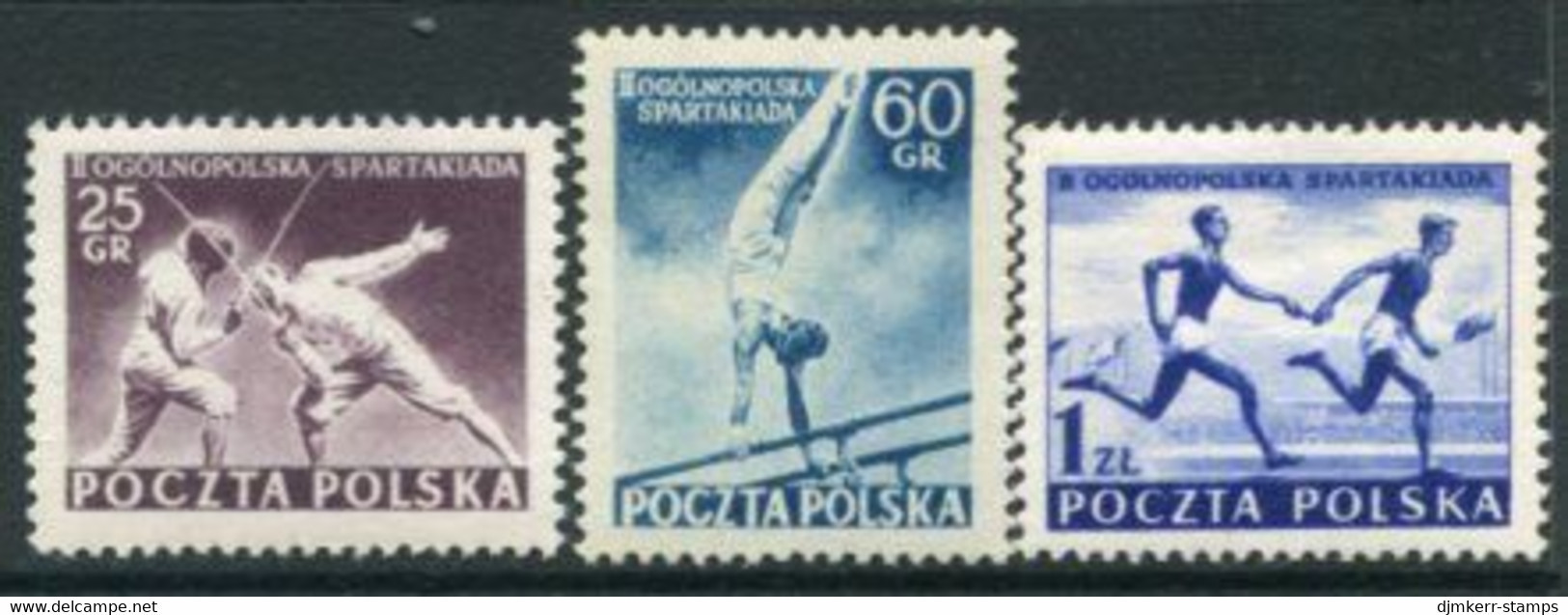 POLAND 1954 National Spartakiad I LHM / *  Michel 861-63 - Unused Stamps