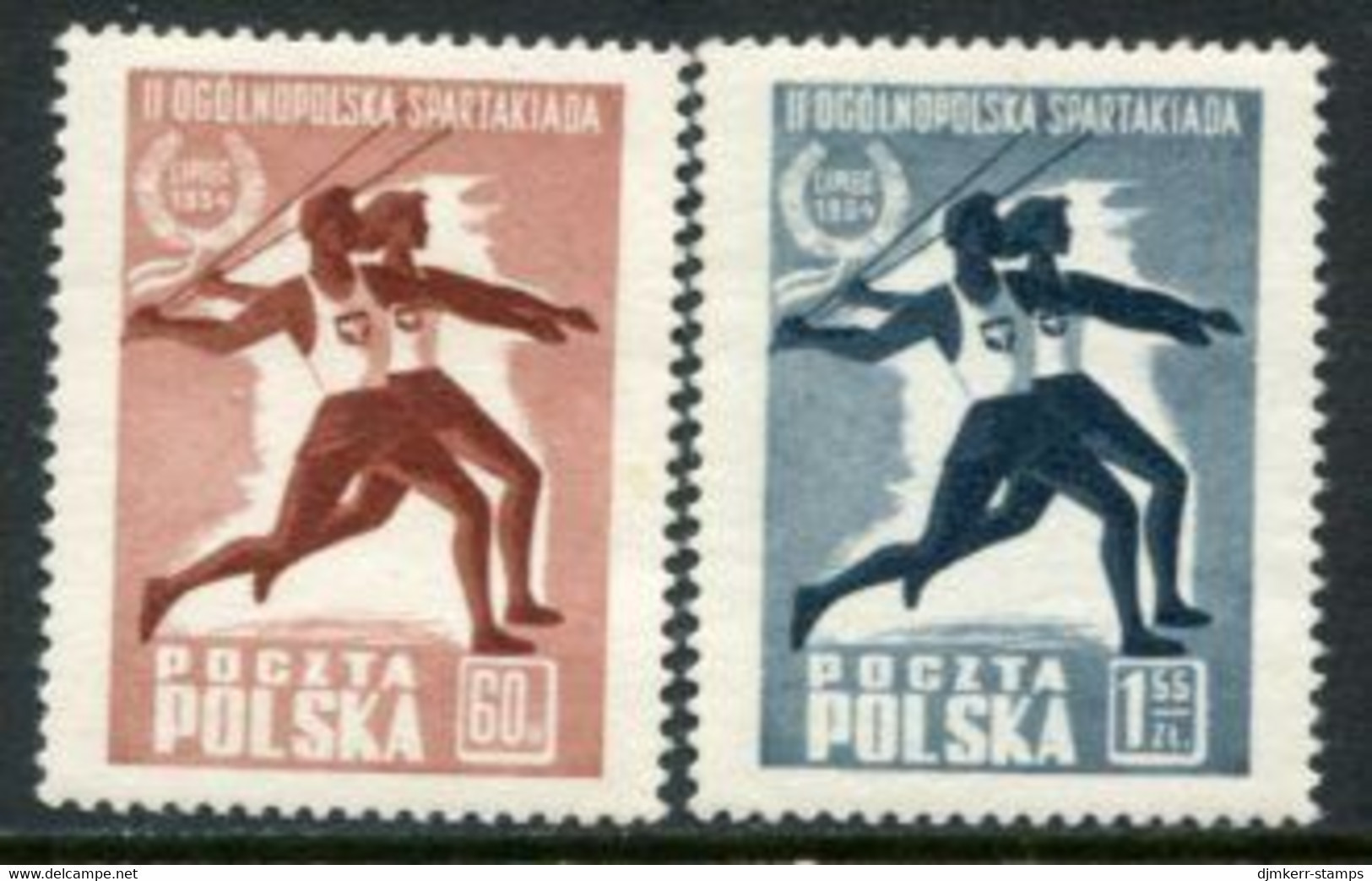 POLAND 1954 National Spartakiad II LHM / *..  Michel 864-65 - Unused Stamps