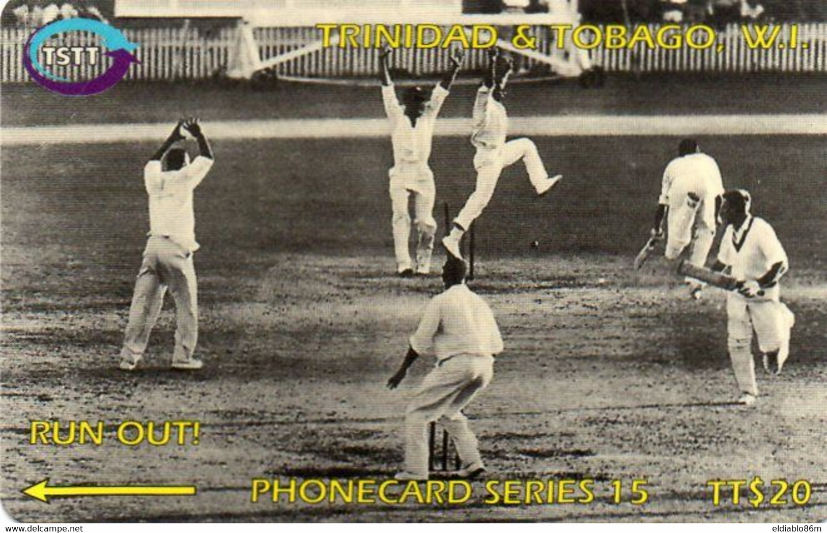 TRINIDAD & TOBAGO - GPT - 118CTTB - CRICKET RUN OUT - Trinidad En Tobago