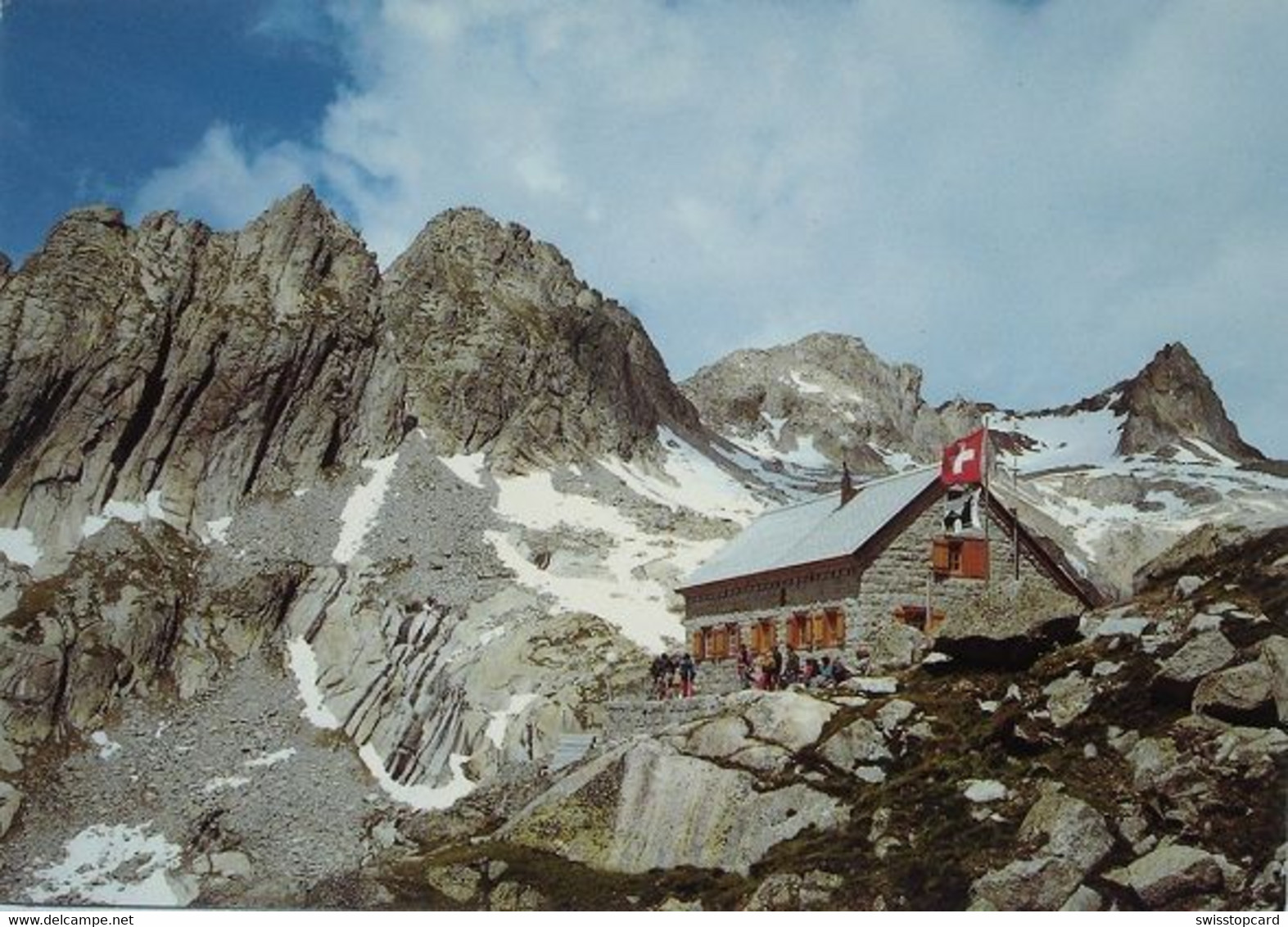 GUTTANNEN Gelmerhütte SAC Sektion Brugg Foto H. Spillmann Gel. 1993 V. Meiringen Stempel Hütte - Brügg