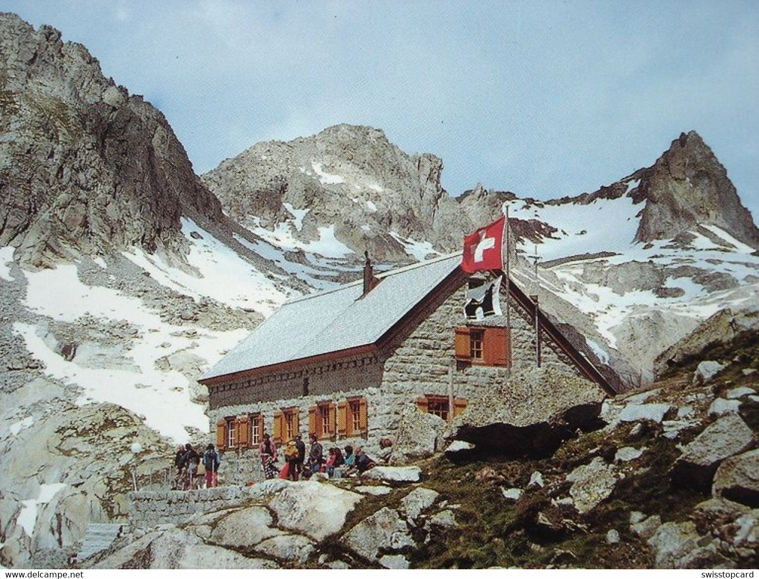 GUTTANNEN Gelmerhütte SAC Sektion Brugg Foto H. Spillmann Gel. 1993 V. Meiringen Stempel Hütte - Brügg