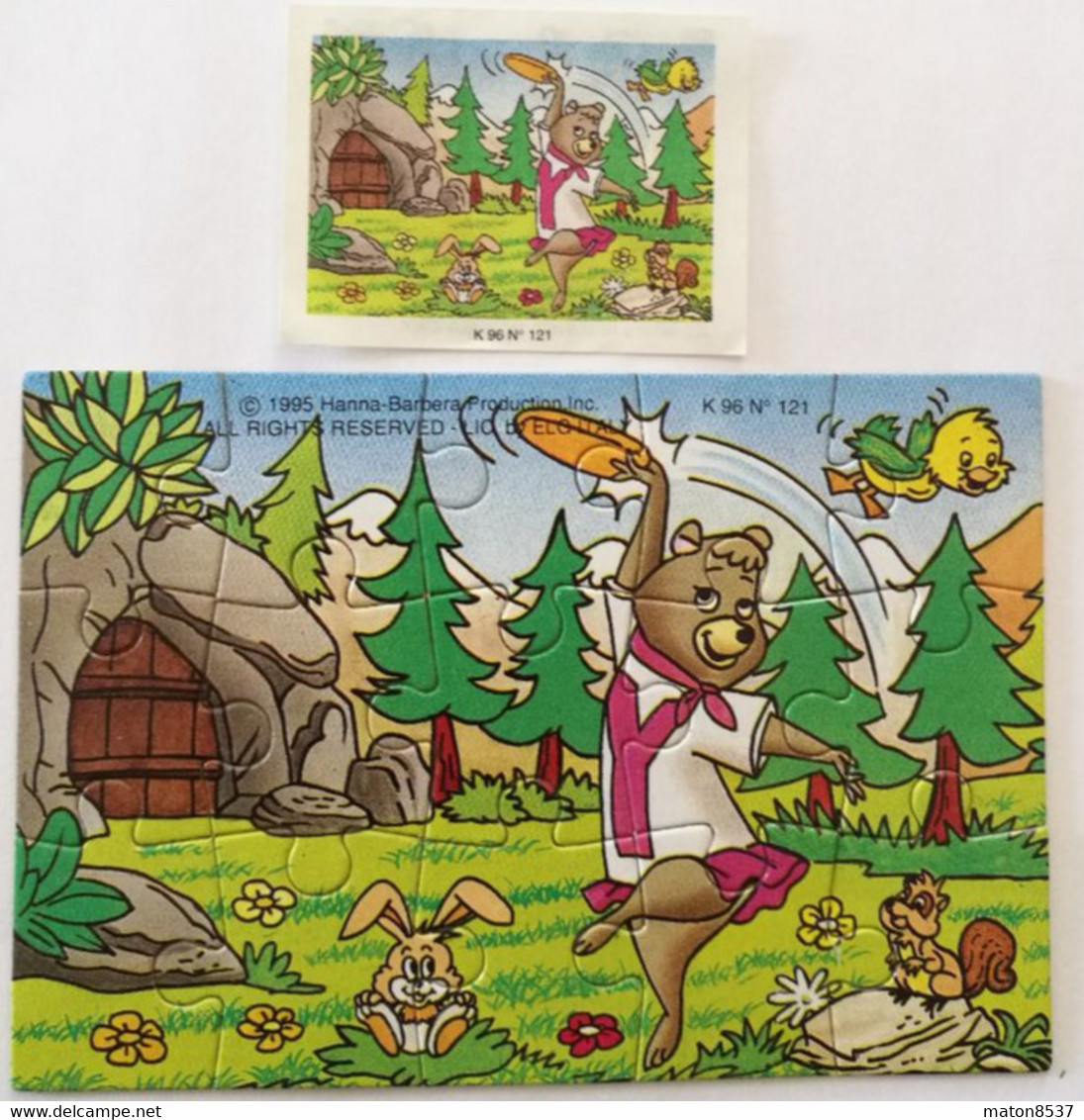 Kinder : K96 N121 Yogi Bear – Aussen 1995 - Yogi Bear  - 1 + BPZ - Puzzles