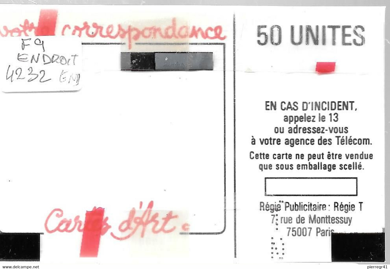 CARTE-PUBLIC-1987-50U-F 09-SO2.410-TELEPHONE MOI-4Pe-4232 Endroits-NSB-LUXE - 1987