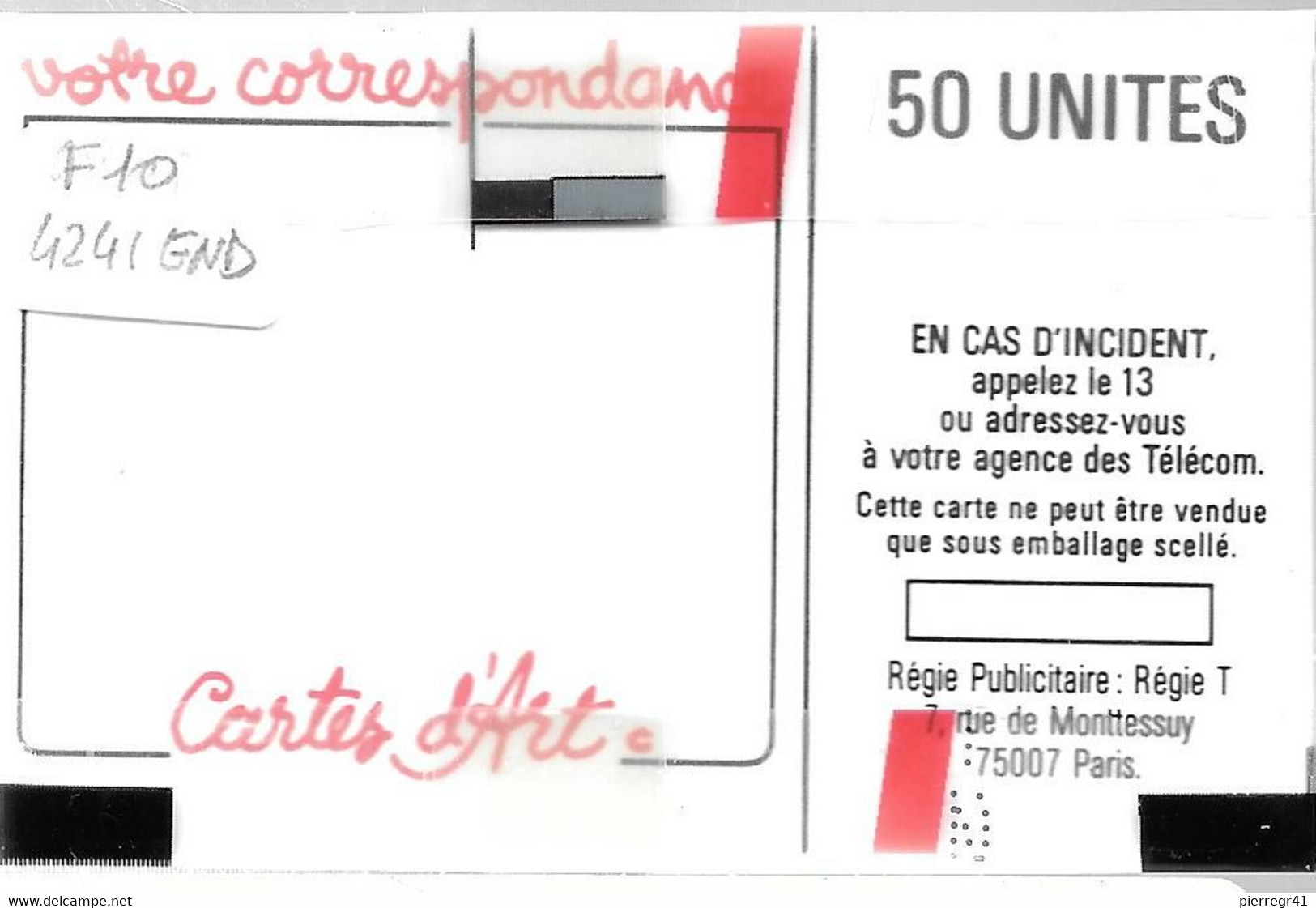 CARTE-PUBLIC-1987-50U-F 10-SO2.410-Les TELEPHONES-4Pe-4241 Endroits-NSB-LUXE - 1987