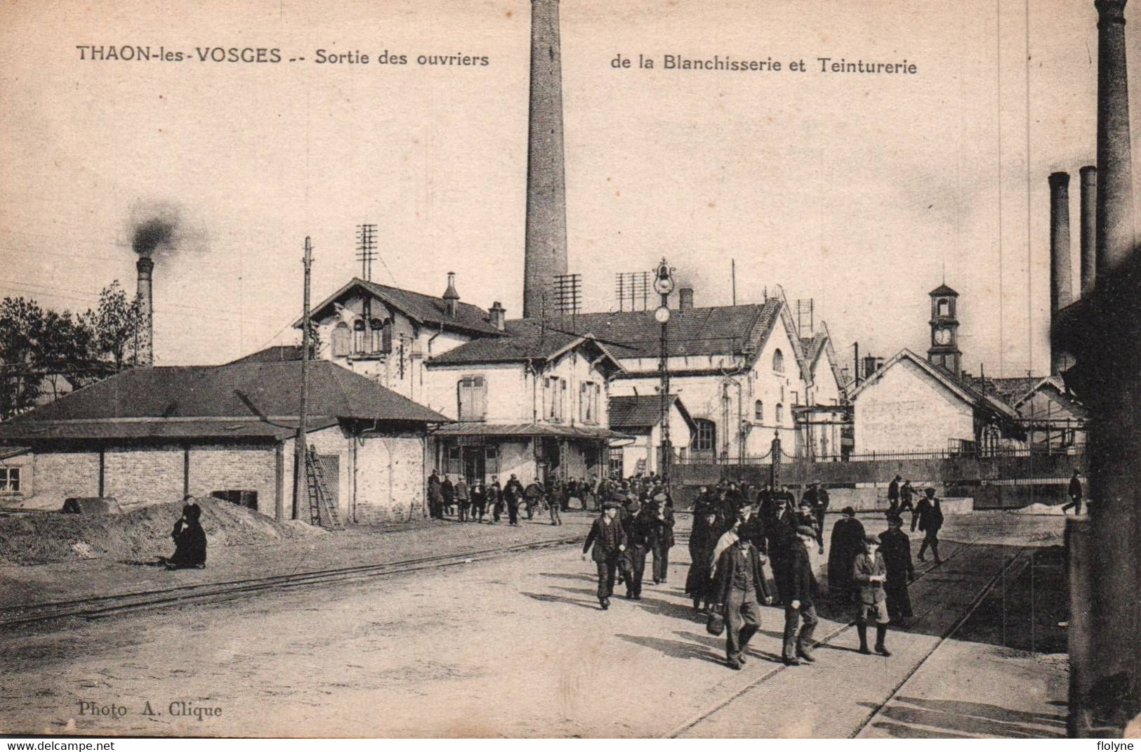 Thaon Les Vosges - Sortie Des Ouvriers De La Blanchisserie Et Teinturerie - Cheminée Usine - Thaon Les Vosges