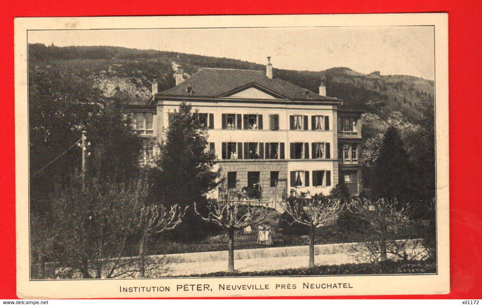 ZUL-01 La Neuveville, Institution PETER. Circulé 1911 Vers Reichenberg D. ATAR 10581 - La Neuveville