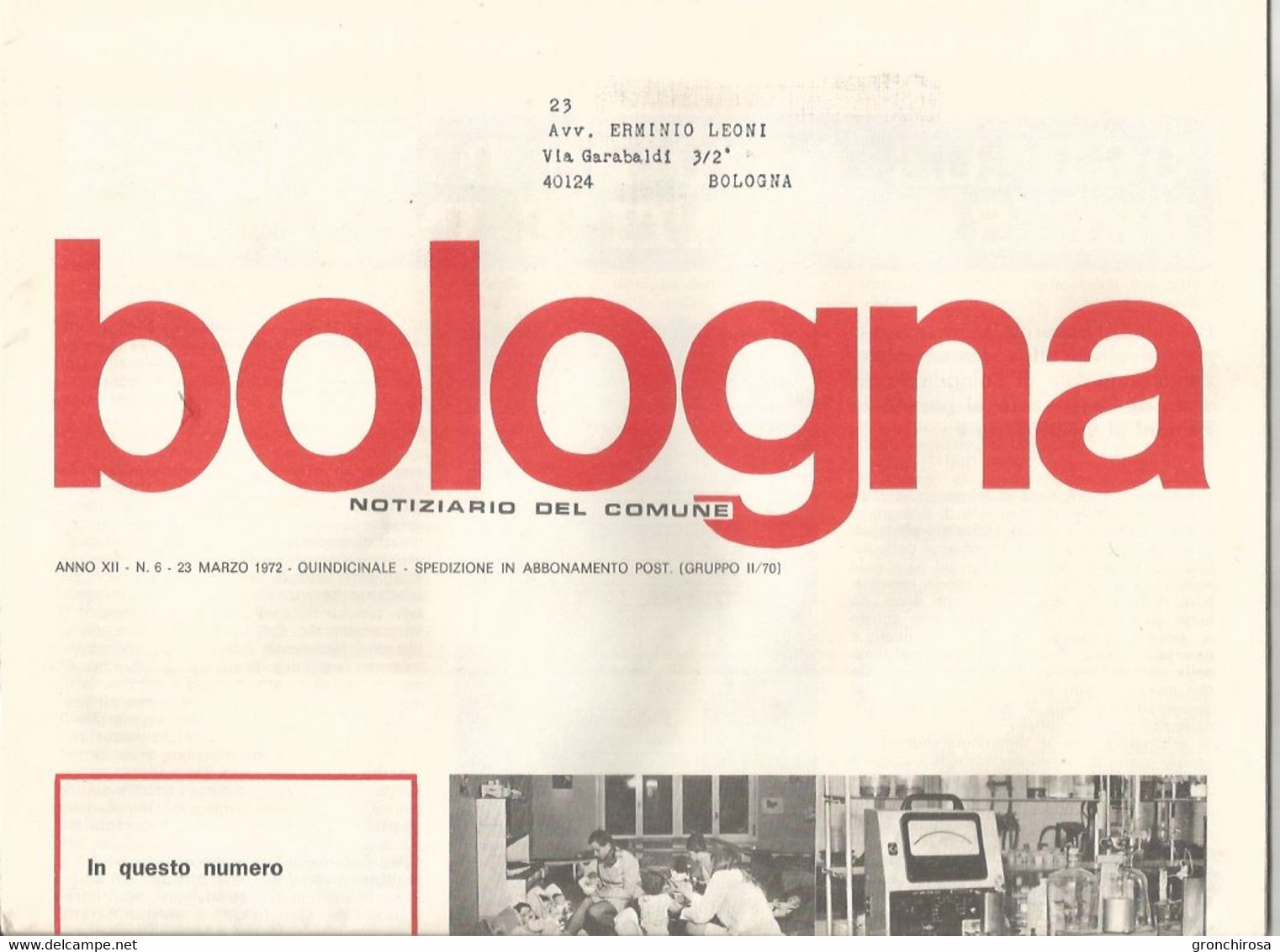 Bologna Notiziario Del Comune Marzo 1972, Due Fascicoli. - Society, Politics & Economy
