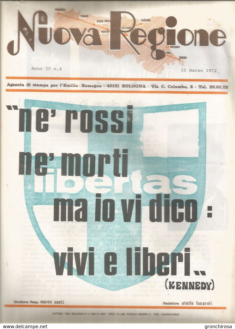 Bologna 1972, Democrazia Cristiana, Marco Conti, Otello Fusaroli, Agenzia Di Stampa Nuova Regione, N. 3/4. - Society, Politics & Economy
