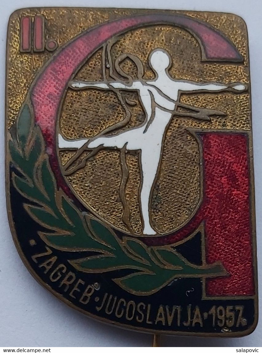 GYMNASTICS - Championship, Zagreb Croatia (Yugoslavia)  PIN P3/7 - Gymnastik