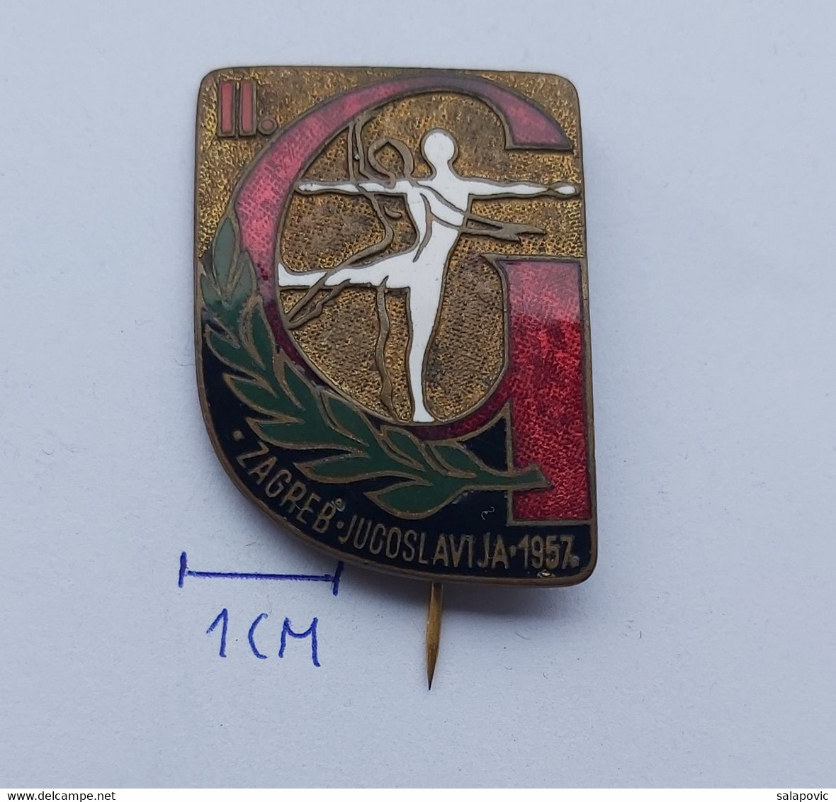 GYMNASTICS - Championship, Zagreb Croatia (Yugoslavia)  PIN P3/7 - Gymnastiek