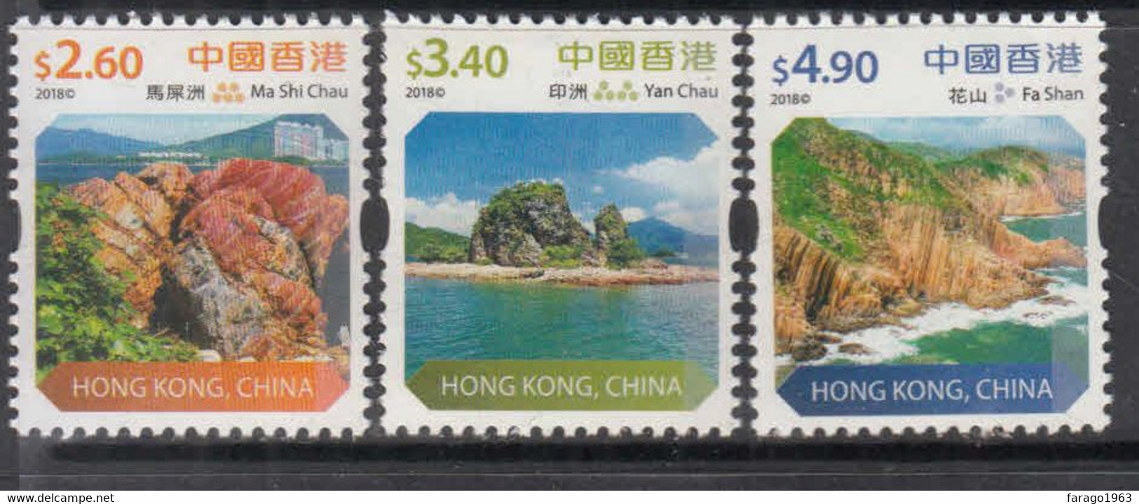 2018 Hong Kong New Values Views Tourism   Complete Set Of 3 MNH - Nuevos