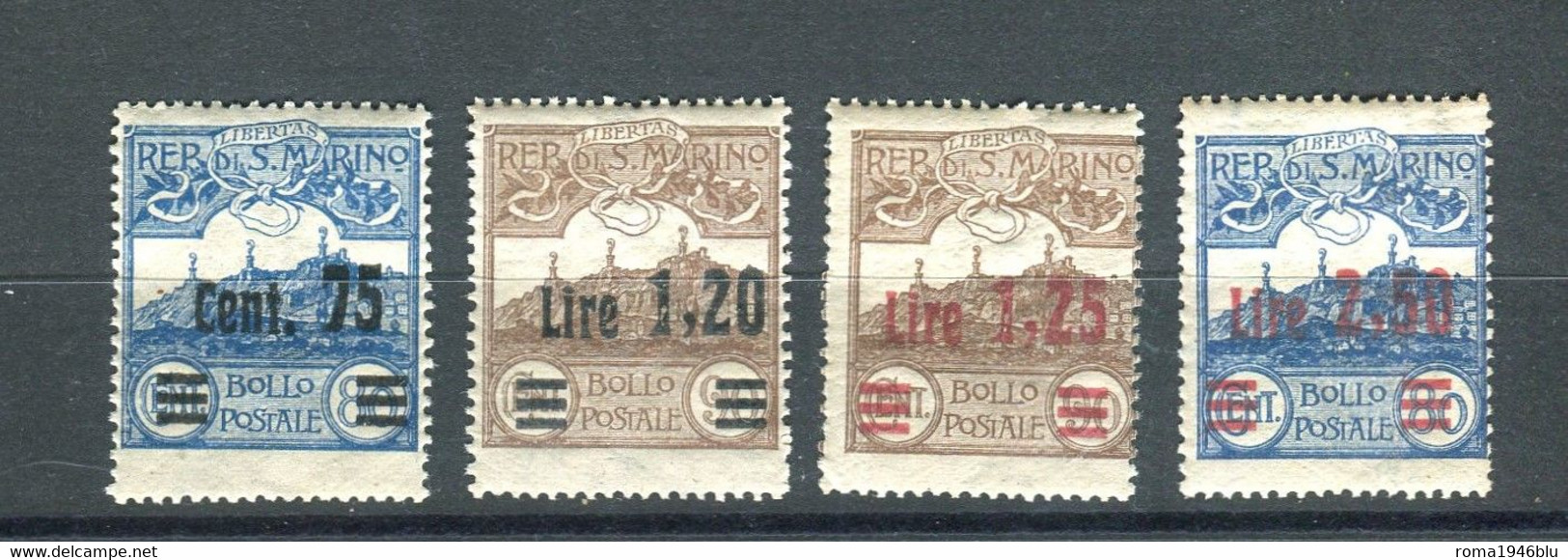 SAN MARINO 1926 FRANCOBOLLI DEL 1922-23 SERIE CPL. ** MNH - Nuovi