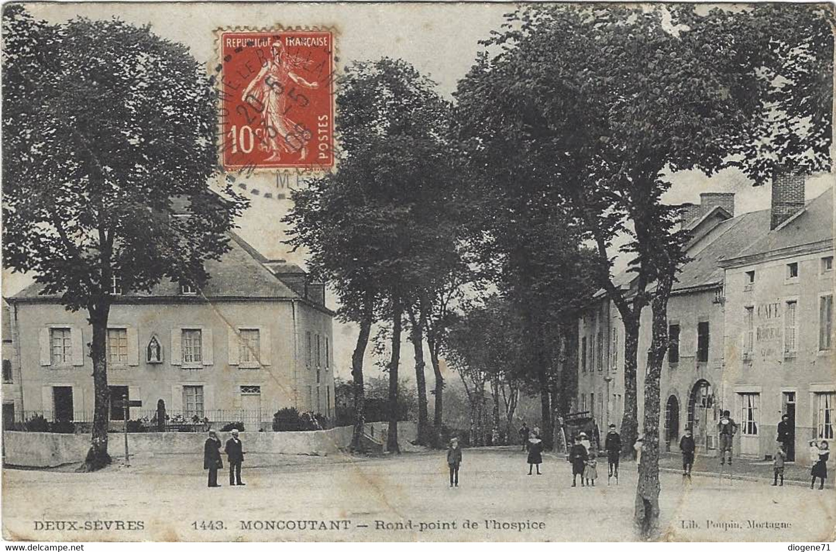 Montcoutant - Rond-point De L'Hospice 1908 Animée - Moncoutant
