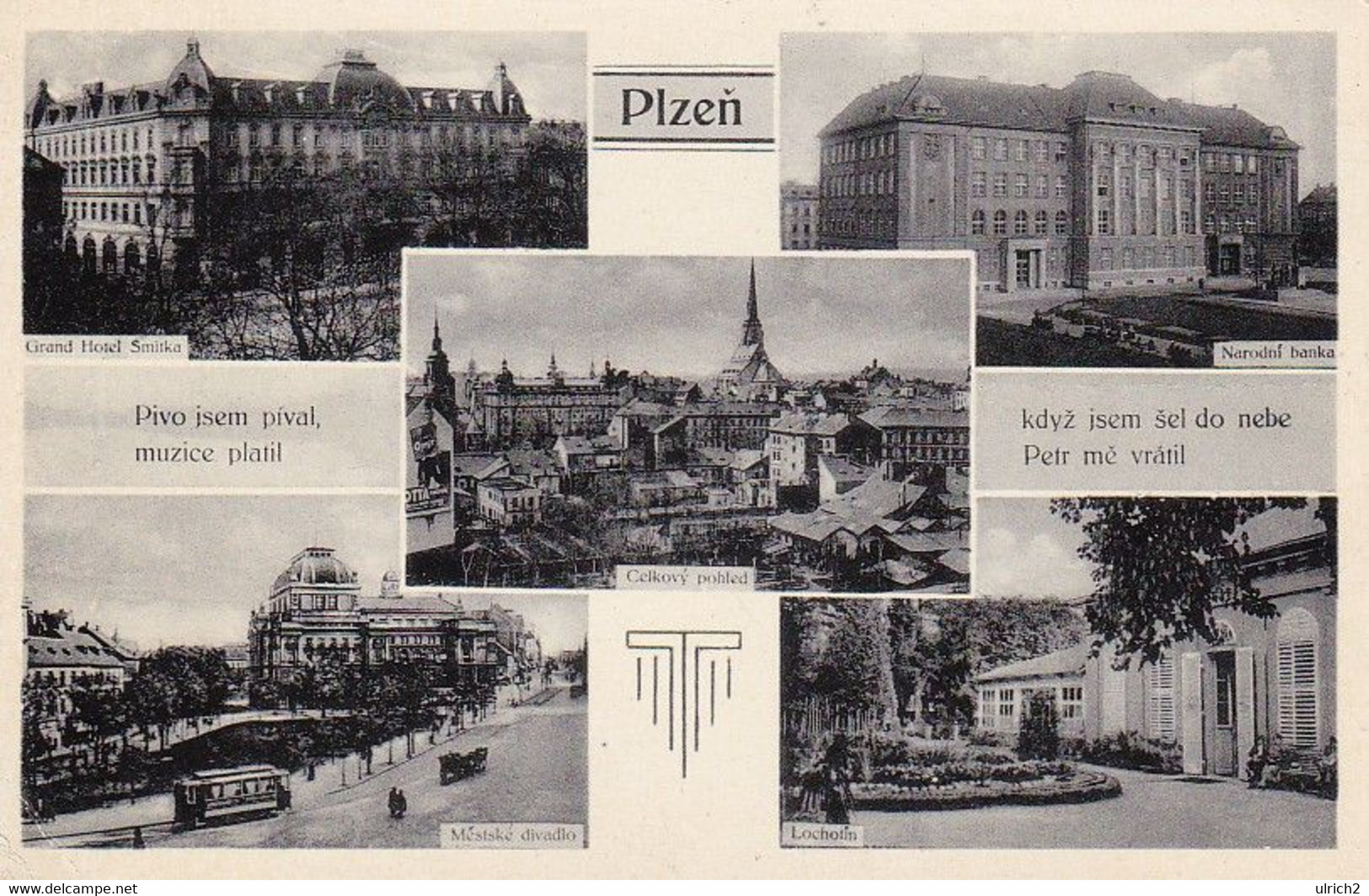 AK Plzen - Multi-view Card - Feldpost 1940 (62926) - Tschechische Republik