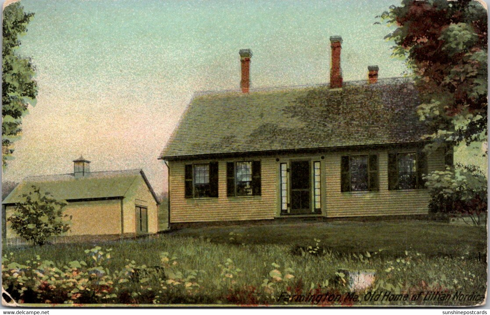 Maine Farmington Old Home Of Lillian Nordica 1907 - Sonstige & Ohne Zuordnung