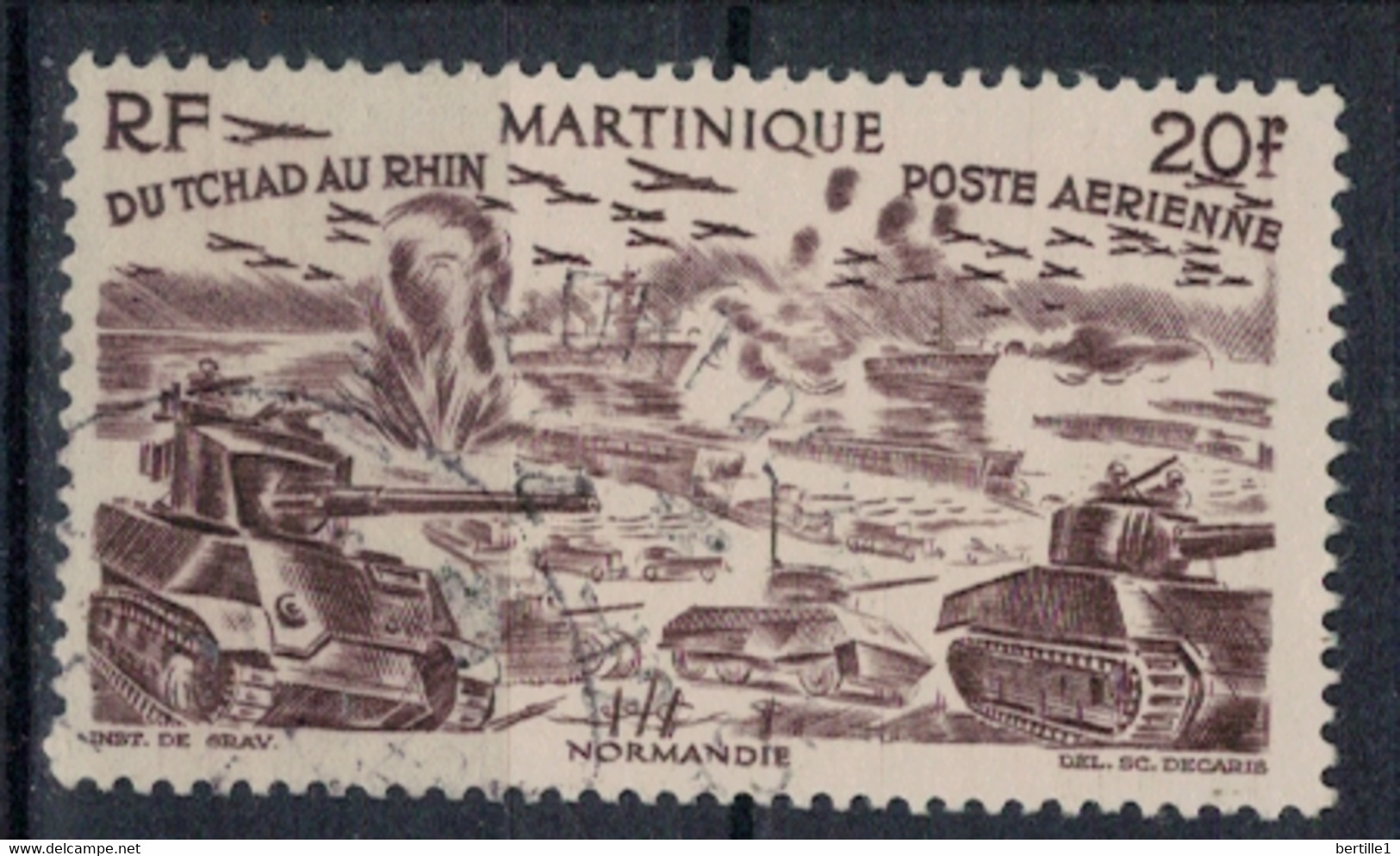 MARTINIQUE          N°  YVERT  PA 10 OBLITERE     ( OB    05/ 54 ) - Airmail