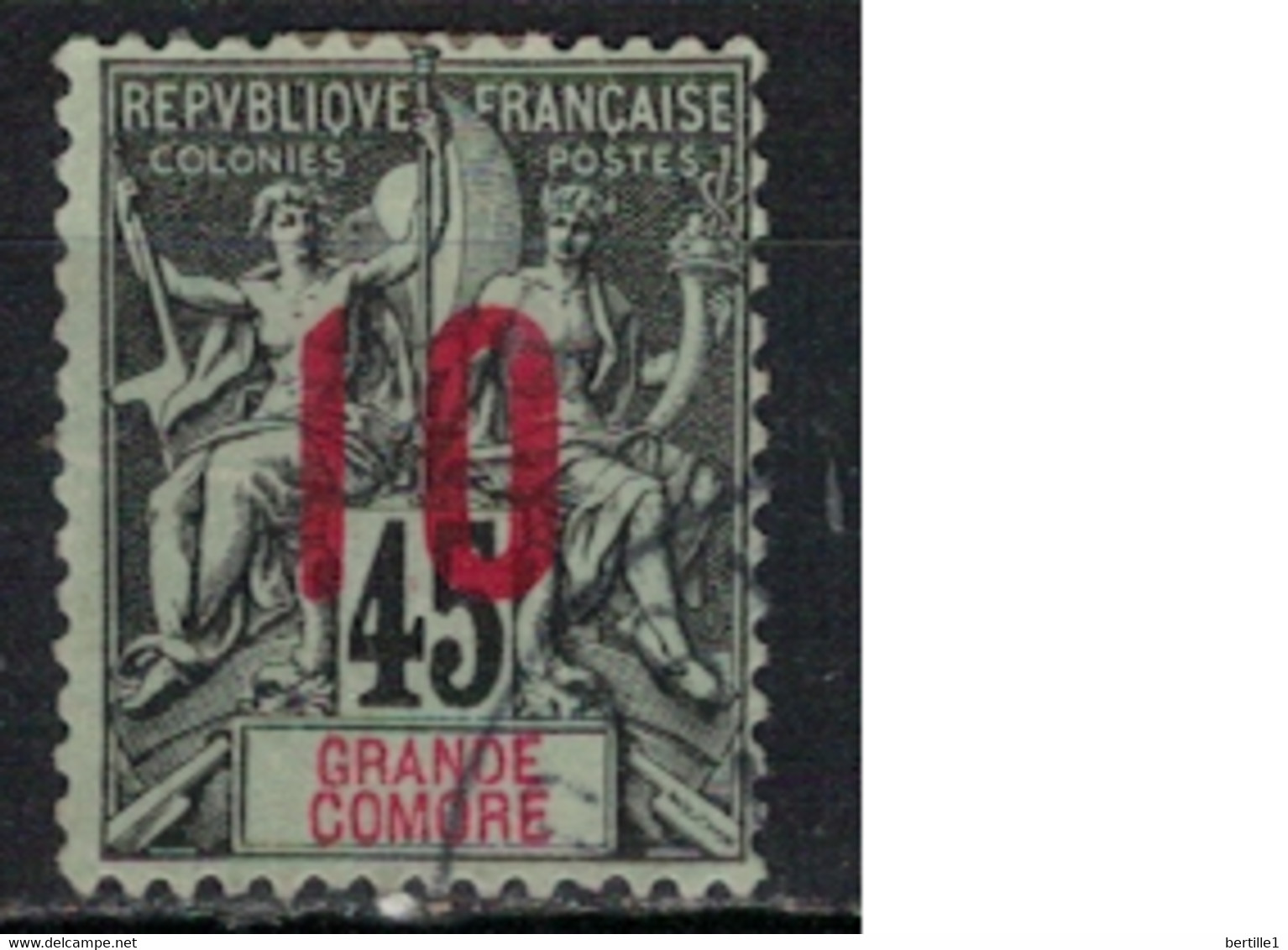 GRANDE COMORE        N°  YVERT  27  OBLITERE     ( OB    05/ 57 ) - Usati