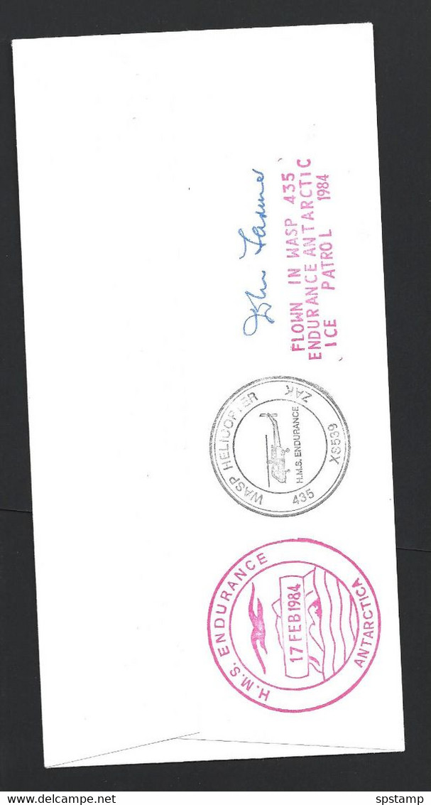 British Antarctic Territory 1984 Brabant Island Base Post Office Opening Illustrated FDC , Multi Cacheted And Signed - Storia Postale