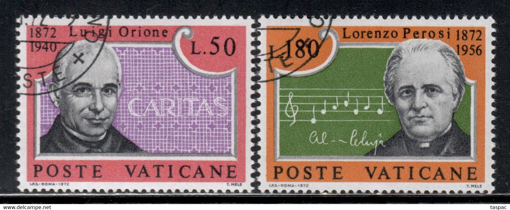 Vatican 1972 Mi# 613-614 Used - Luigi Orione / Lorenzo Perosi - Used Stamps