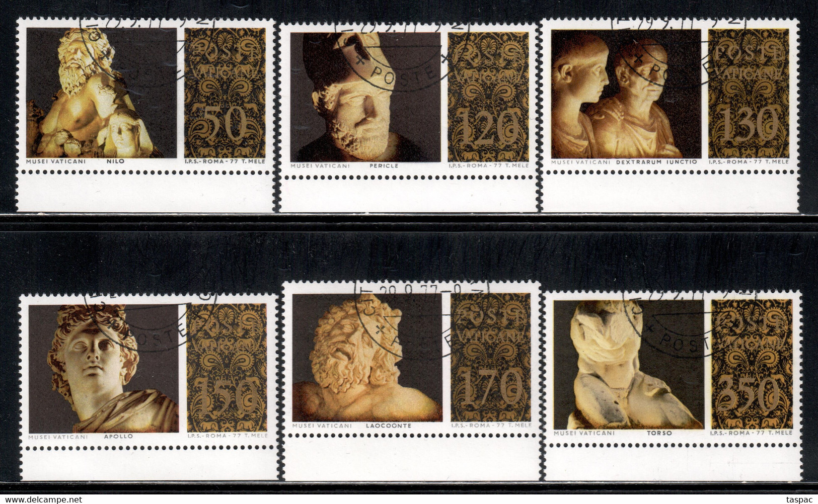 Vatican 1977 Mi# 705-710 Used - Classical Sculptures In Vatican Museums - Used Stamps