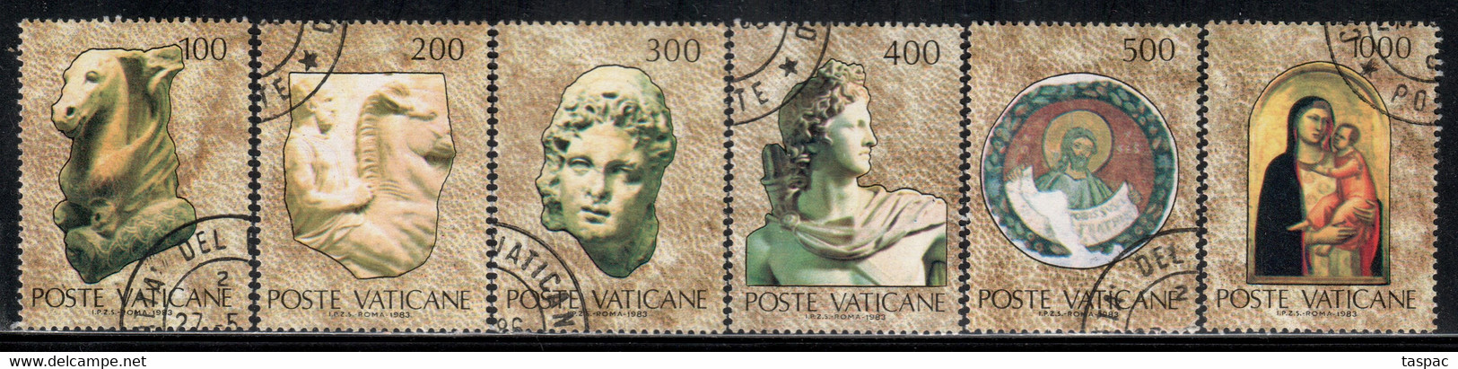 Vatican 1983 Mi# 830-835 Used - Vatican Collection: The Papacy And Art - US Exhibition (II) - Oblitérés