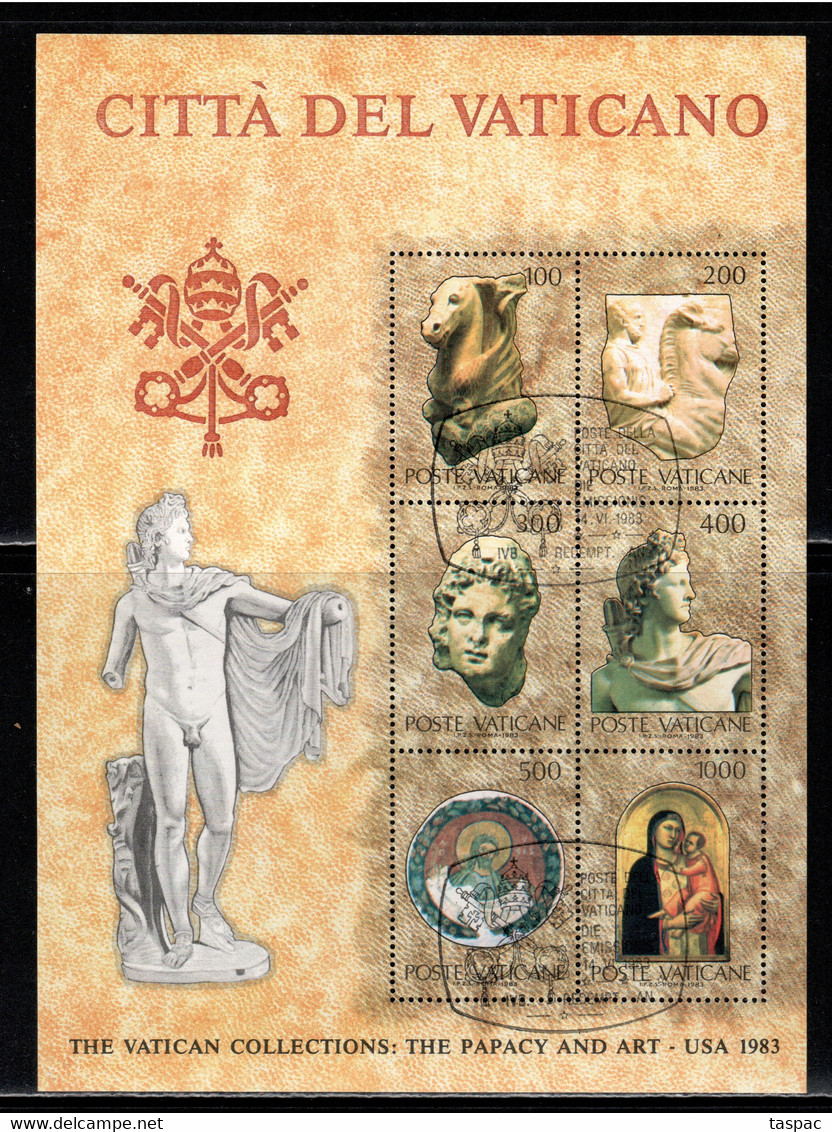 Vatican 1983 Mi# Block 6 Used - Vatican Collection: The Papacy And Art - US Exhibition (II) - Usados