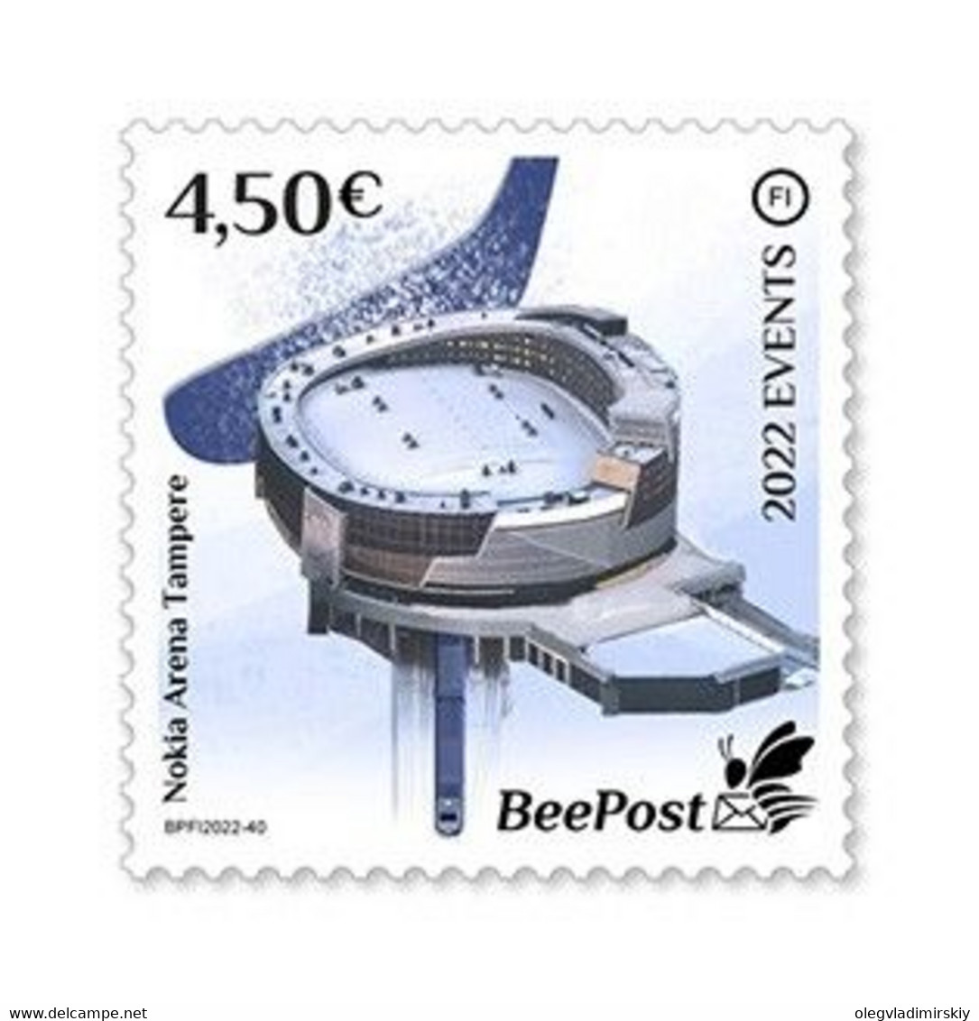 Finland 2022 Significant Events World Ice Hockey Championship Nokia Arena Tampere BeePost FI Stamp Mint - Neufs