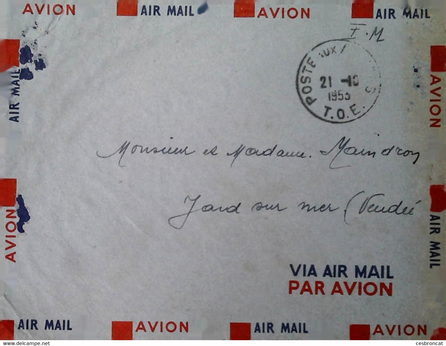 I 8 LETTRE EN FM   AU DOS 74777 - Guerre D'Indochine / Viêt-Nam