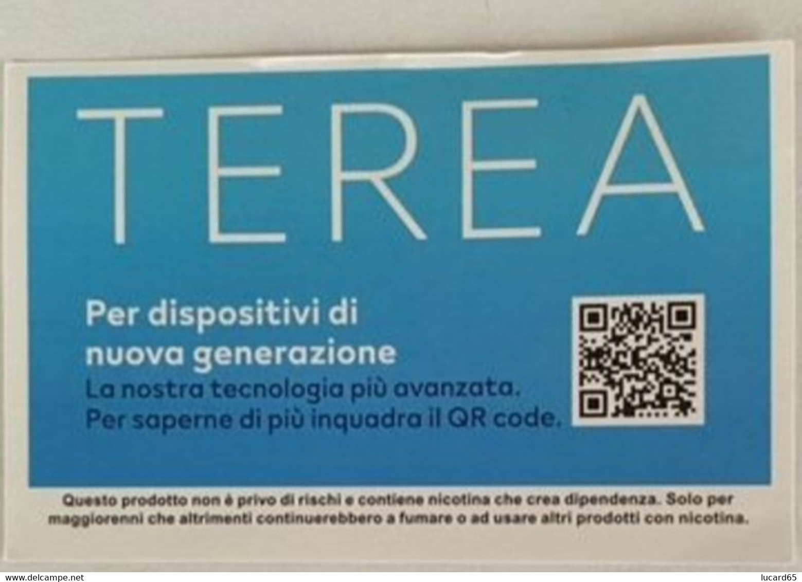 TEREA  -  CARTINA PUBBLICITARIA ITALIA - Otros & Sin Clasificación