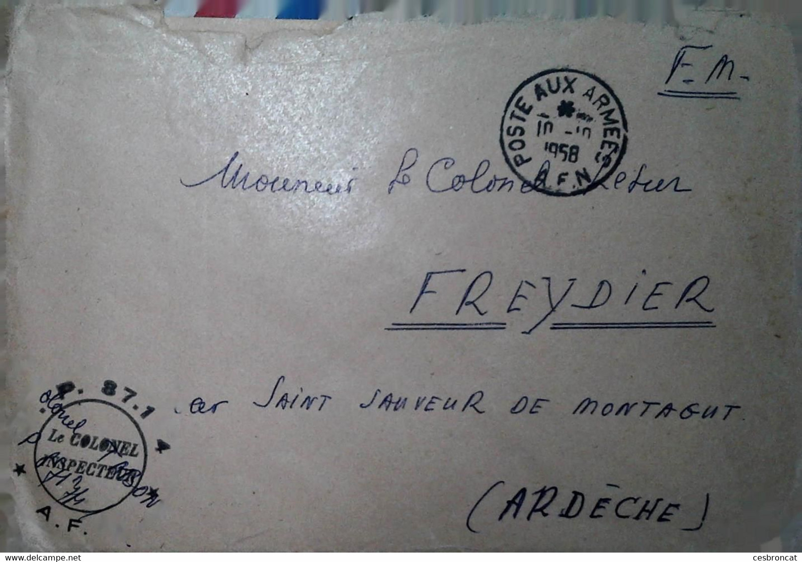 I 8 LETTRE EN FM - Algerienkrieg