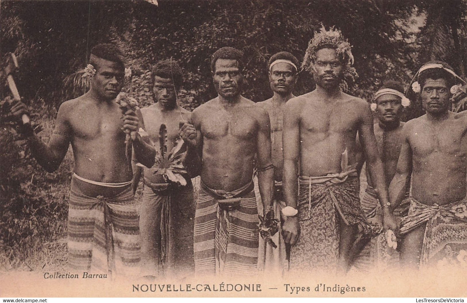 CPA - Nouvelle Calédonie - Types D'Indigènes - Collection Barrau - Animé - New Caledonia