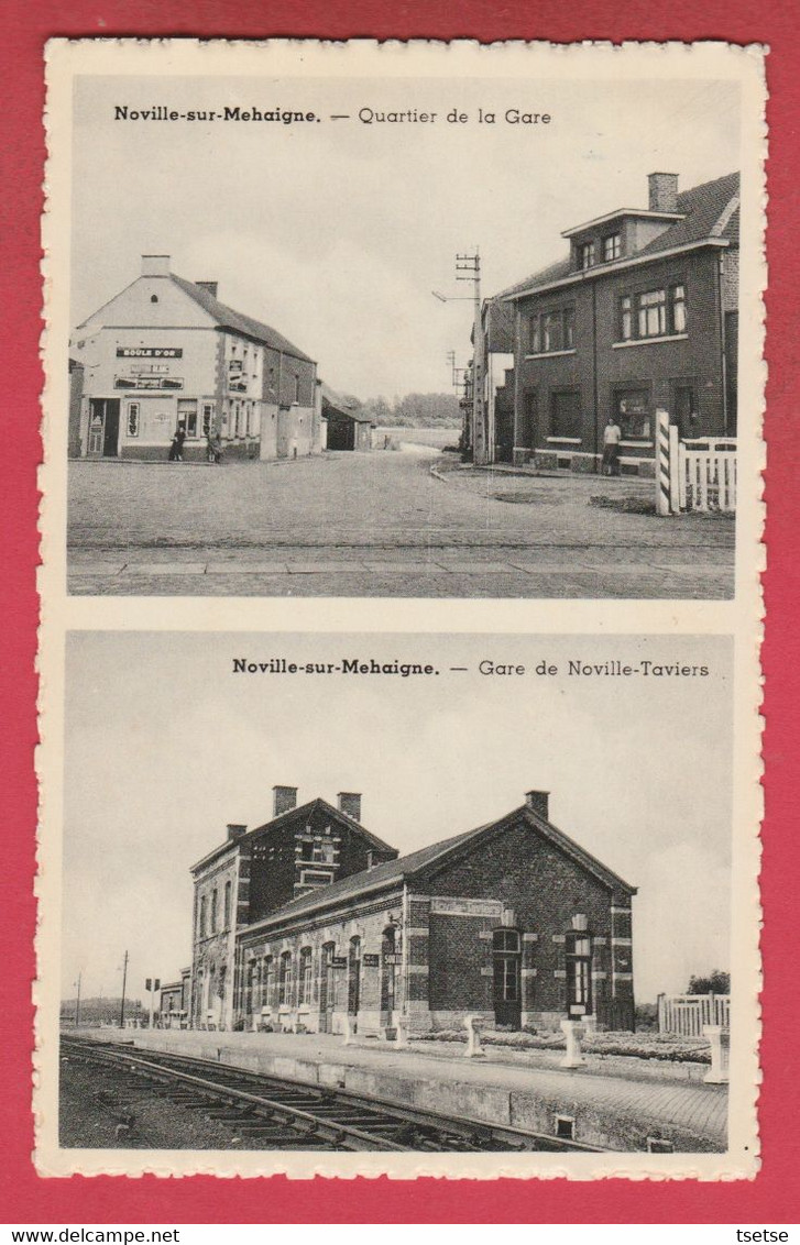 Noville-sur-Mehaigne - 2 Vues - Quartier De La Gare Et La Gare ( Voir Verso ) - Eghezée