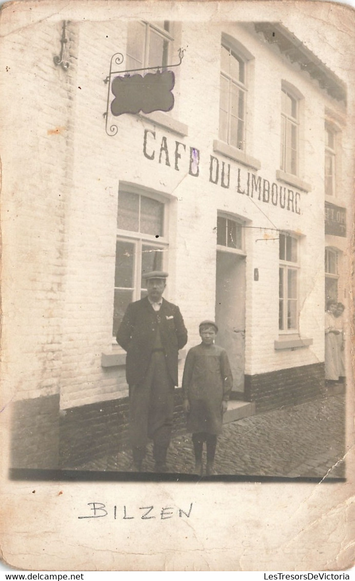 CPA - Belgique - Bilzen - Carte Photo - Café Du Limbourg - Animé - Bilzen